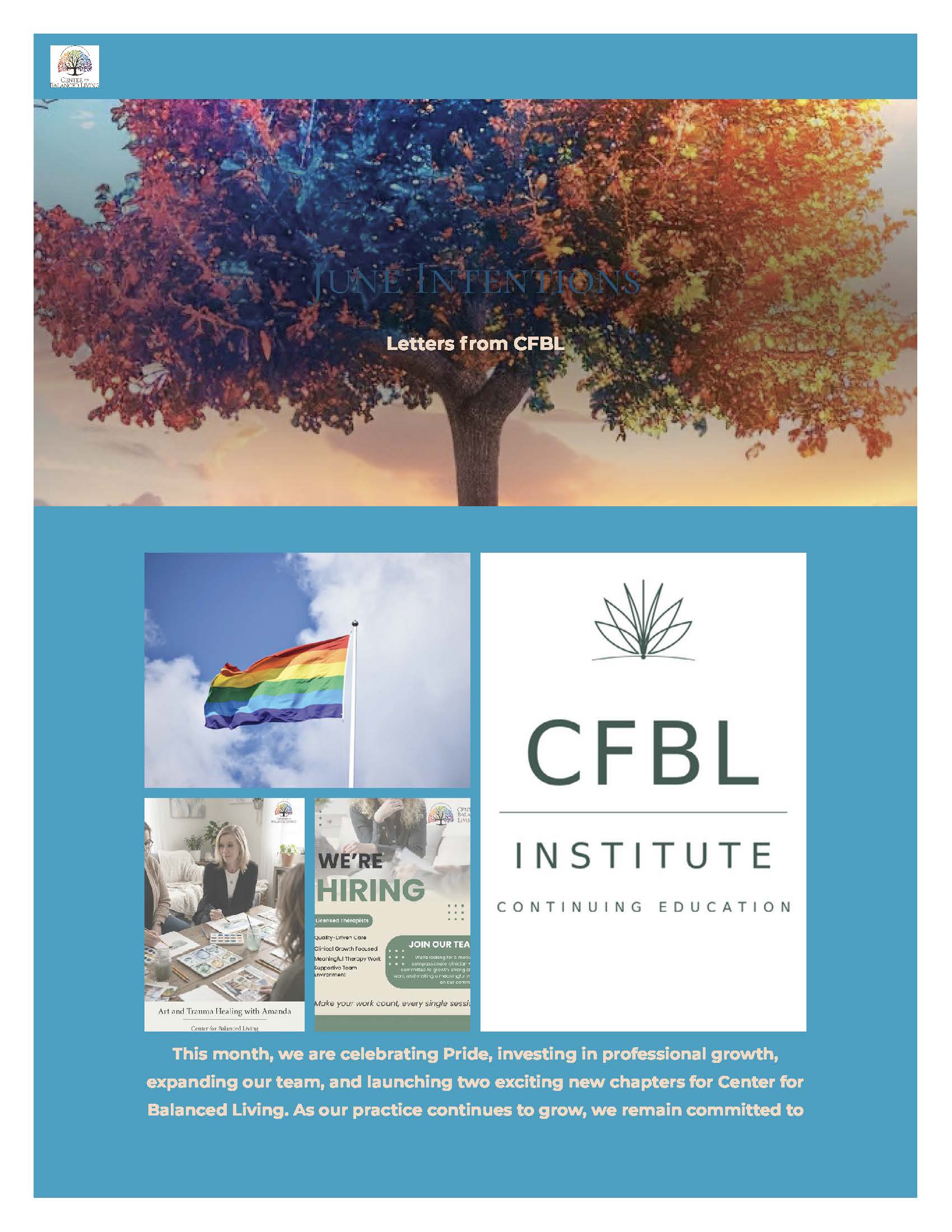 Letters From CFBL: June Intentions