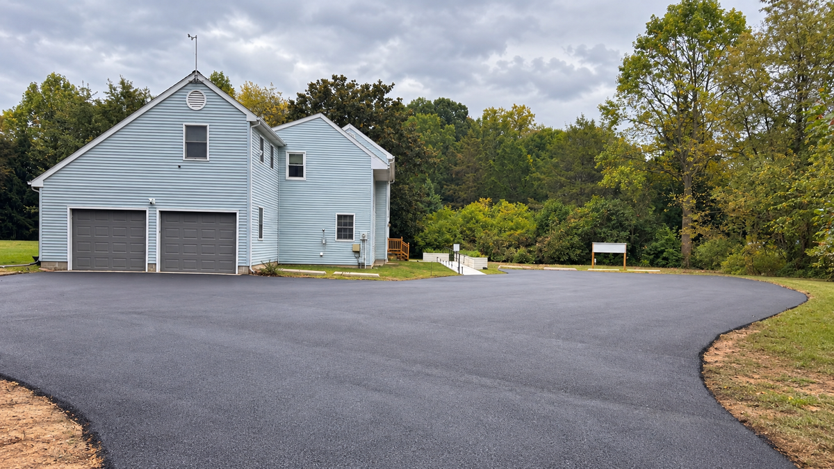 The side of the house and driveway as they look today
