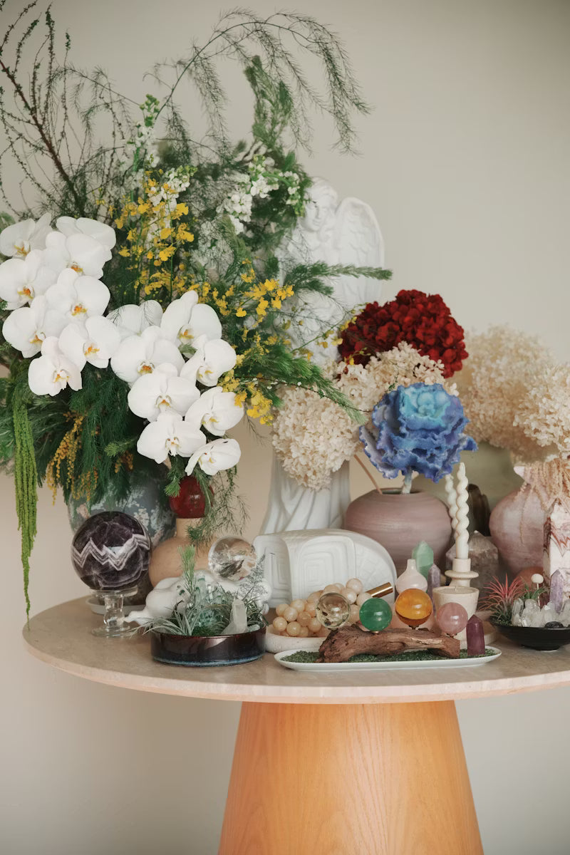 Soft natural light and foliage